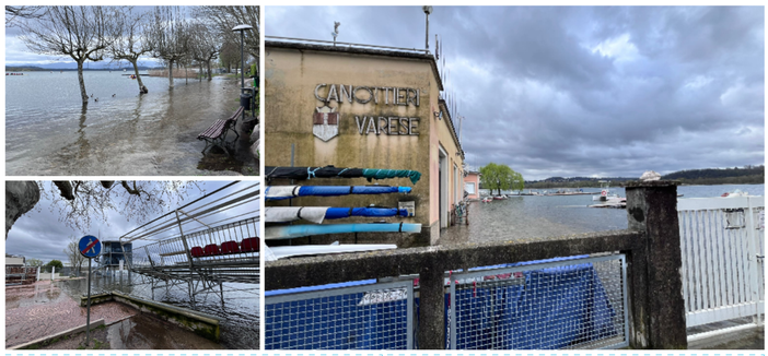 FOTO. Cresce ancora il livello dei laghi. Alla Schiranna l'acqua raggiunge la Canottieri, in piena anche il Maggiore FOTO. Cresce ancora il livello dei laghi. Alla Schiranna l'acqua raggiunge la Canottieri, in piena anche il Maggiore