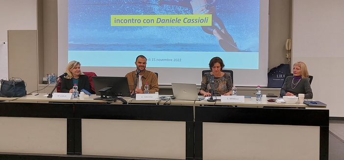 Da sinistra Marilena Lualdi, Daniele Cassioli, Eliana Minelli, Alessandra Massironi
