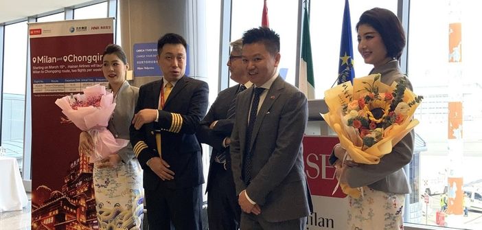 Hainan Airlines inaugura un nuovo volo diretto da Malpensa alla Cina
