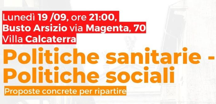 A Busto un dibattito col Pd sulle politiche sanitarie