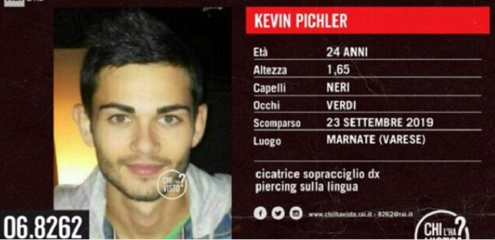 Kevin Pichler ritrovato grazie ad una segnalazione giunta in tv