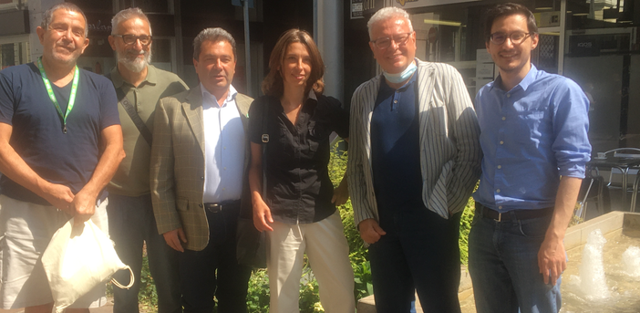 Gli esponenti della coalizione che sostiene Maggioni