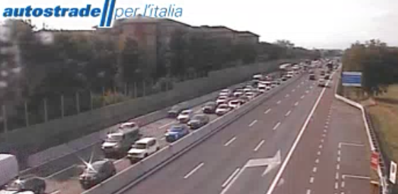 La situazione code vista dalle webcam di Autostrade per l'Italia