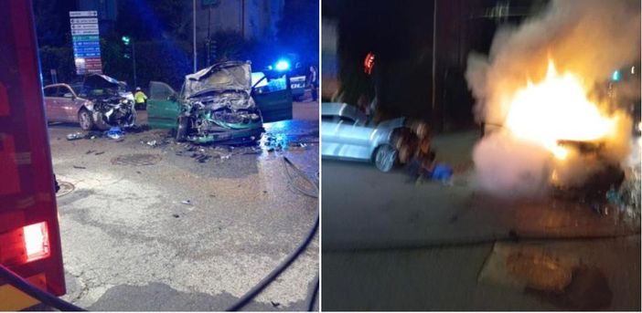 Le immagini del drammatico scontro tra viale Ippodromo e viale Aguggiari Le immagini del drammatico scontro tra viale Ippodromo e viale Aguggiari