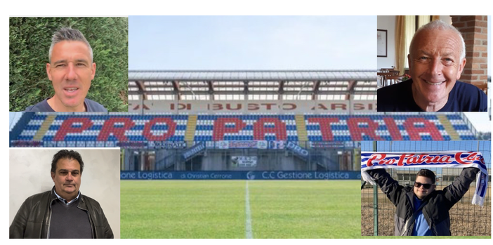 STADIO APERTO. Il ruggito dei campioni: «Pro Patria avanti con rispetto per la maglia e cattiveria. E dove non arrivano le gambe ci pensi il cuore»