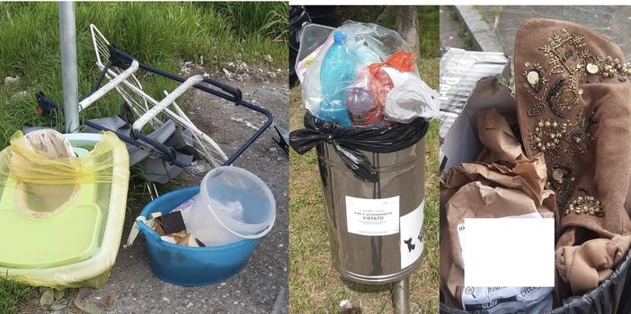 LE FOTO. Incivili e cestini piccoli: anche nel rione Frati si piange