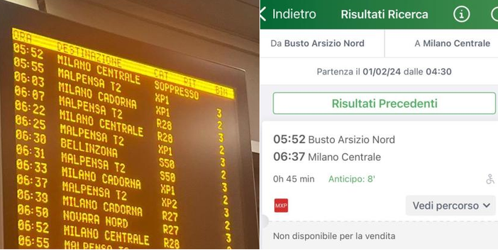 Anche oggi si inizia con il Malpensa Express soppresso. I “vostri” consigli regionali, provinciali, comunali fateli sui treni per capire
