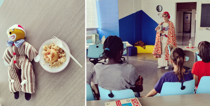 A lezione su Busto: Bumbasina in cattedra alle Fermi. E gli alunni cucinano una dolce polenta e bruscitti A lezione su Busto: Bumbasina in cattedra alle Fermi. E gli alunni cucinano una dolce polenta e bruscitti