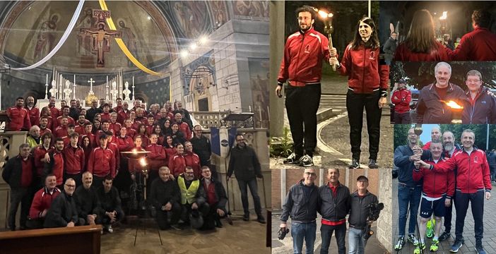 FOTO E VIDEO. La fiaccola della fede, dell'amicizia e anche dell'amore: così Sacconago si sente più unita che mai