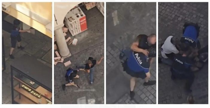 Alcune fasi dell'intervento della polizia a Lugano lo scorso luglio riprese da un video Alcune fasi dell'intervento della polizia a Lugano lo scorso luglio riprese da un video