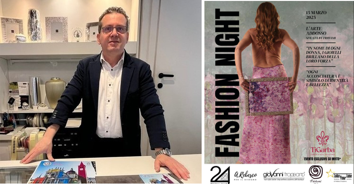 Daniele Caiafa e la locandina dell'evento