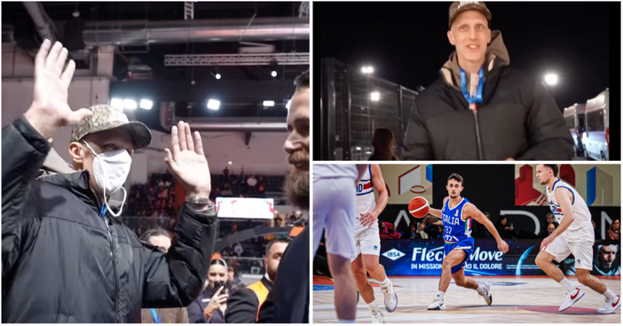 Achille Polonara torna tra i suoi azzurri, con cui ha esordito anche Librizzi (foto Federbasket tratte dalla pagina Facebook ufficiale "Italbasket")