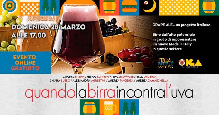 Quando la birra incontra l’uva: segui la diretta domenica alle 17 Quando la birra incontra l’uva: segui la diretta domenica alle 17