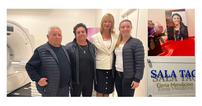 La sala dedicata ad Elena, con la sua famiglia e l'ad Sara tosi, nelle altre foto con papà Claudio, sindaco Antonelli e assessore Cislaghi, la Pro Patria