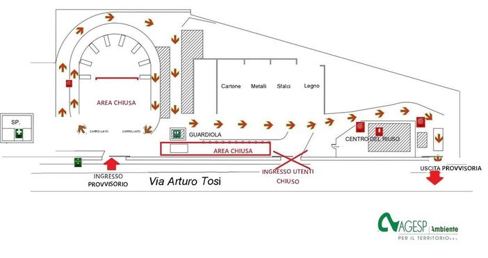 Modifiche alla viabilità nel Centro Multiraccolta di Busto Arsizio per lavori il 6, 7 e 8 ottobre