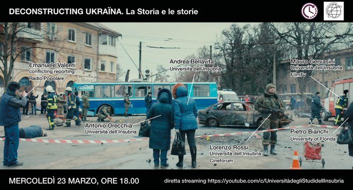 La locandina di «Deconstructing Ukraina», che rivisita un’immagine del film «Dombass»