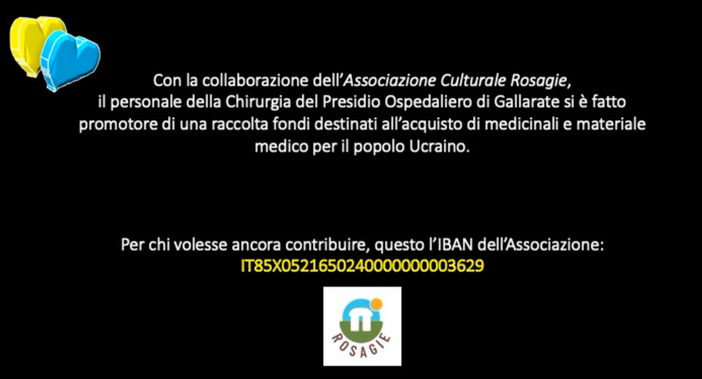 Gallarate, la Chirurgia promuove una raccolta fondi per l'Ucraina