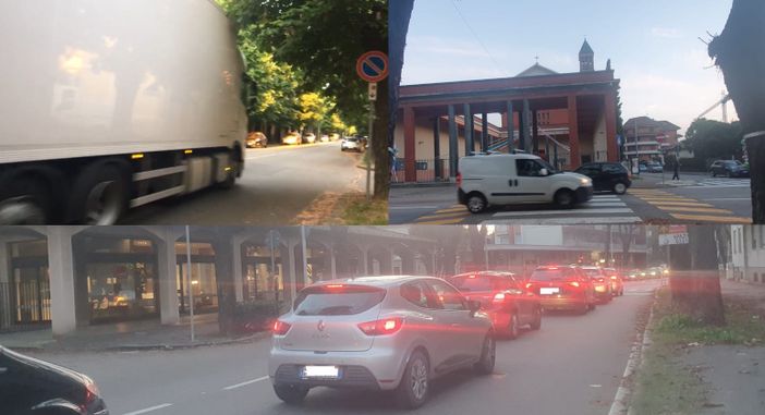 Tir in viale Alfieri: «Così congestionato la mattina da non respirare. Ma perché non li dirottate su strade più larghe?» Tir in viale Alfieri: «Così congestionato la mattina da non respirare. Ma perché non li dirottate su strade più larghe?»