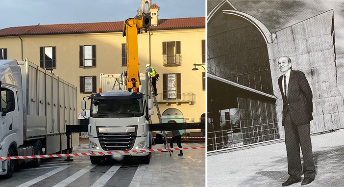 Camion sulla pavimentazione del centro: «Più cura per l’eredità di Richino Castiglioni» Camion sulla pavimentazione del centro: «Più cura per l’eredità di Richino Castiglioni»