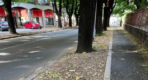 La sistemazione del tratto di via Melzi