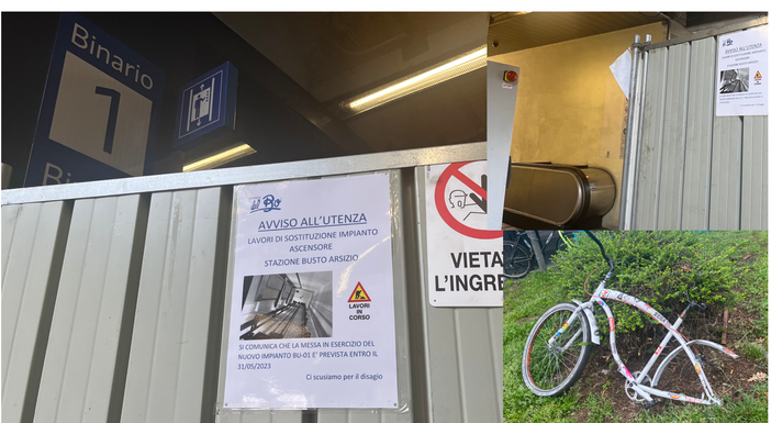 Immagini dalla stazione Nord di Busto ieri 29 aprile