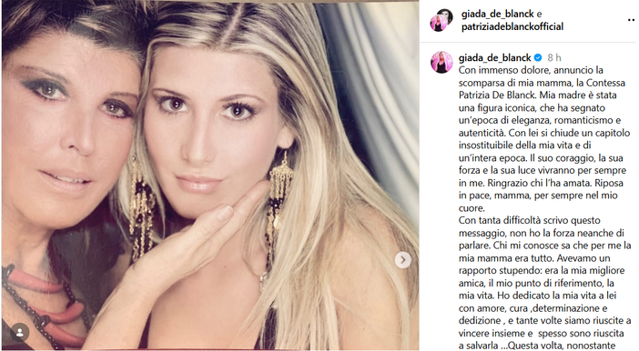 Il post su Instagram pubblicato da Giada de Blanck Il post su Instagram pubblicato da Giada de Blanck
