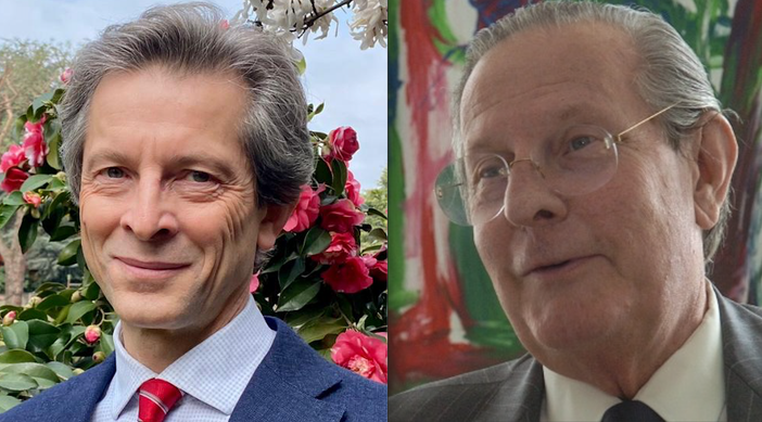 Michele Tronconi e accanto il papà Attilio, al quale è dedicato questo libro tra scienza e passione per l'impegno associativo