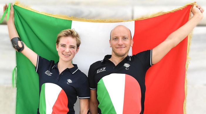 Federico Morlacchi insieme a Bebe Vio