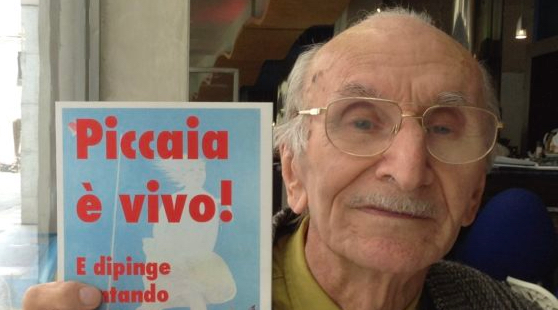 La foto del maestro usata dal figlio per il manifesto di commiato