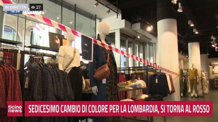 Il servizio di Ticinonews sul sedicesimo cambio di colore per la Lombardia