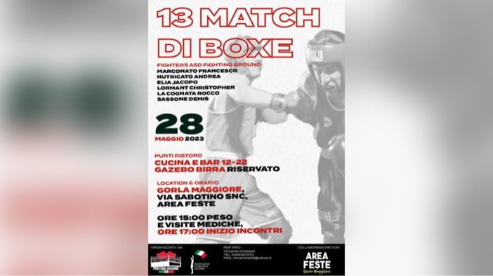 A Gorla Maggiore 13 incontri di boxe sul ring dell'area feste A Gorla Maggiore 13 incontri di boxe sul ring dell'area feste