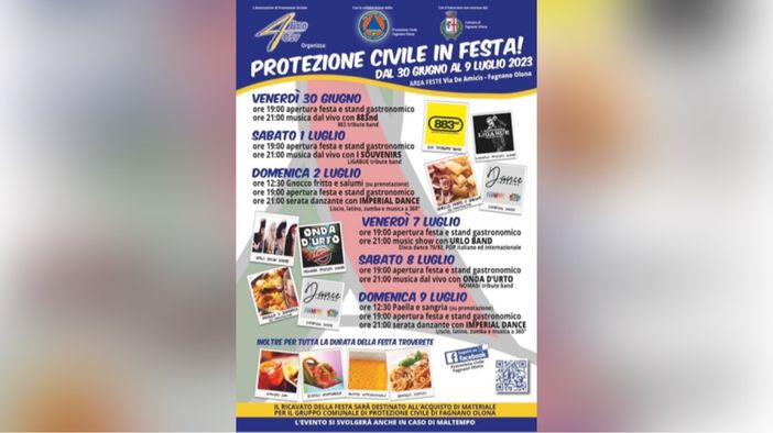 Due weekend di festa per la Protezione Civile di Fagnano Due weekend di festa per la Protezione Civile di Fagnano