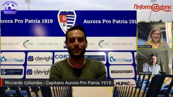 Ricky Colombo a Stadio Aperto con Marilena Lualdi e Matteo Serafini, sotto i tifosi intervenuti in video