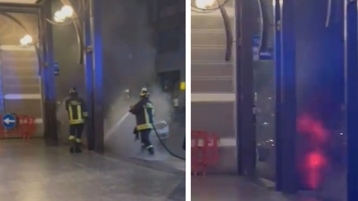 VIDEO. Fumo e fiamme da una grata, apprensione in centro a Busto VIDEO. Fumo e fiamme da una grata, apprensione in centro a Busto