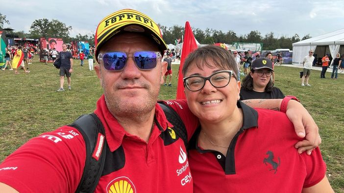 Lorenzo con la moglie Pisani