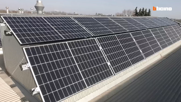 L'impianto fotovoltaico sul tetto dello stabilimento di Tradate della BTicino