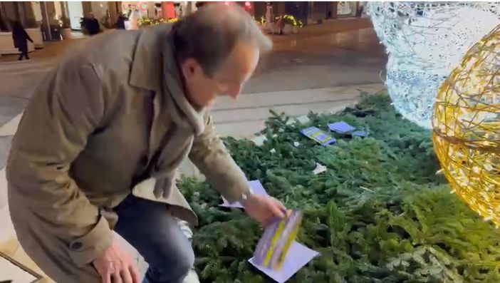 Un'immagine del video del sindaco Un'immagine del video del sindaco