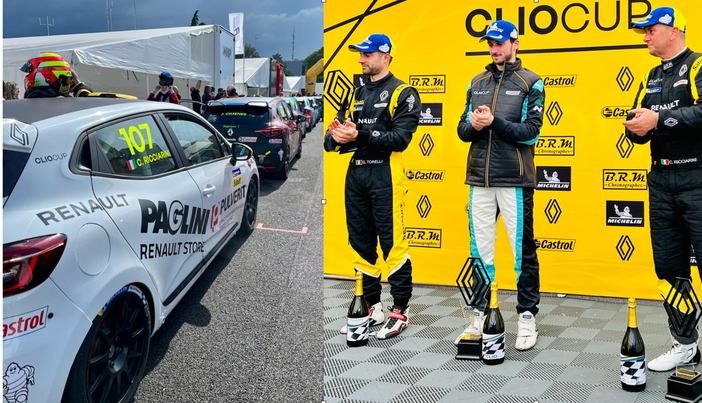 L'auto di Ricciarini, poi salito sul podio - foto Essecorse