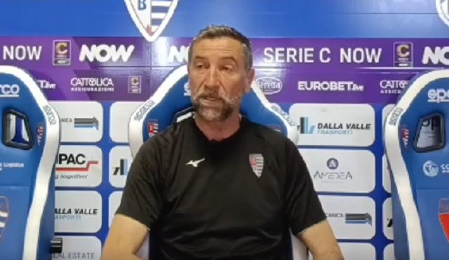Mister Massimo Sala, intervenuto oggi in conferenza stampa al posto del febbricitante Max Caniato