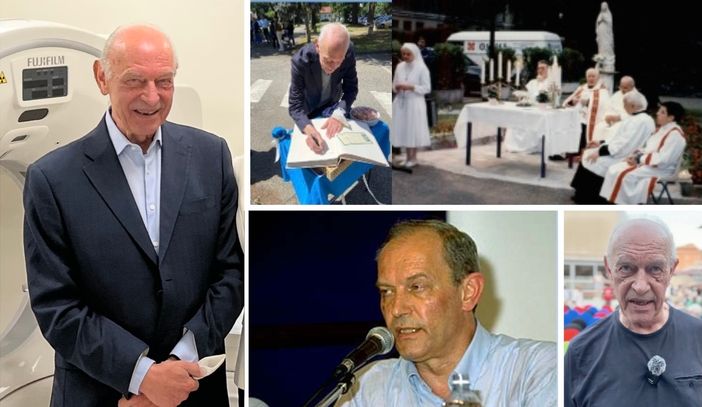 Angelo Carenzi in diversi momenti: a una inaugurazione al San Carlo, alla cerimonia per la Madonna in ospedale, al meeting di Rimini e festeggiando i 50 anni della cooperativa Rezzata Angelo Carenzi in diversi momenti: a una inaugurazione al San Carlo, alla cerimonia per la Madonna in ospedale, al meeting di Rimini e festeggiando i 50 anni della cooperativa Rezzata