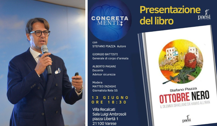 Fabio Lunghi e la locandina della serata Fabio Lunghi e la locandina della serata