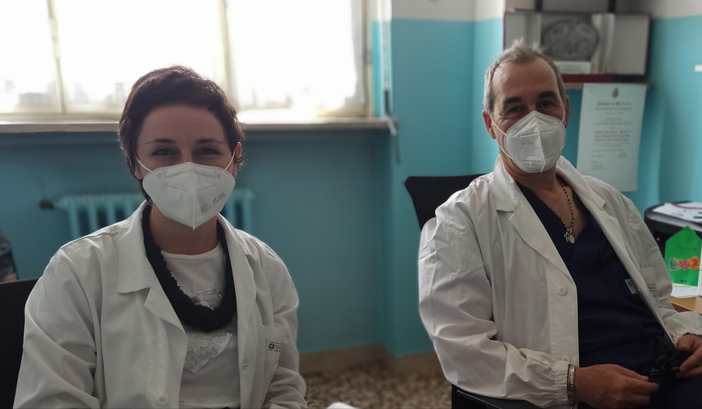 La dottoressa Guarnerio e il dottor La Spina La dottoressa Guarnerio e il dottor La Spina