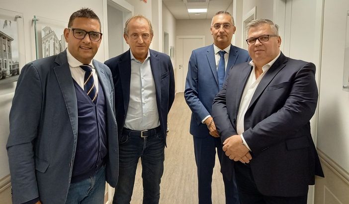 Da sinistra: Francesco Attolini, il sindaco Emanuele Antonelli, Francesco Iadonisi e Gianfranco Carraro