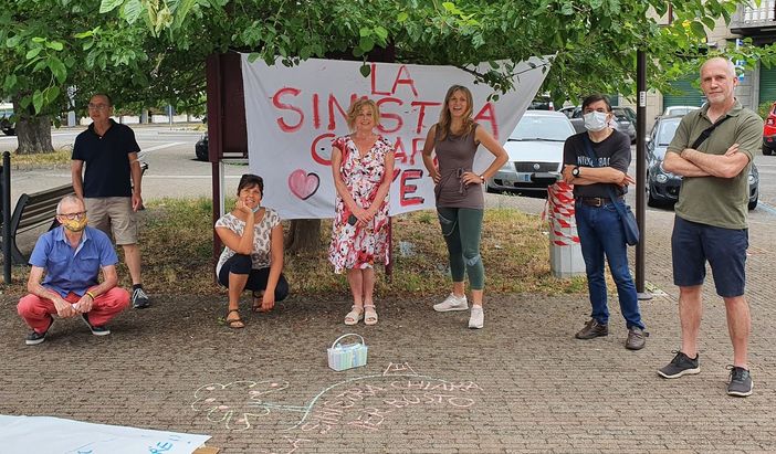 Un'iniziativa della Sinistra Chiara durante la campagna elettorale