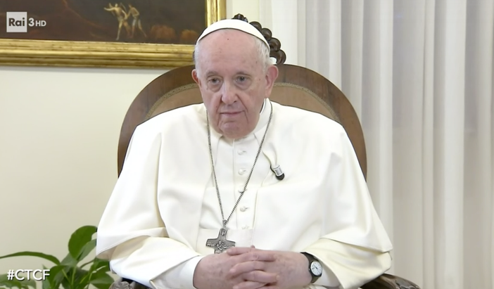 Il Papa a &quot;Che tempo che fa&quot;: «Grazie di questo incontro, mi piace tanto»