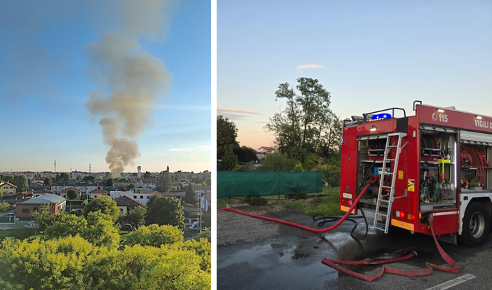 Incendio a Cerro Maggiore, a fuoco una baracca vicino alla piattaforma ecologica