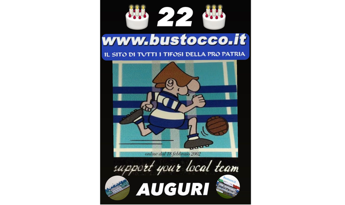 Auguri “Bustocco”: 22 candeline per il sito di tutti i tifosi della Pro Patria Auguri “Bustocco”: 22 candeline per il sito di tutti i tifosi della Pro Patria