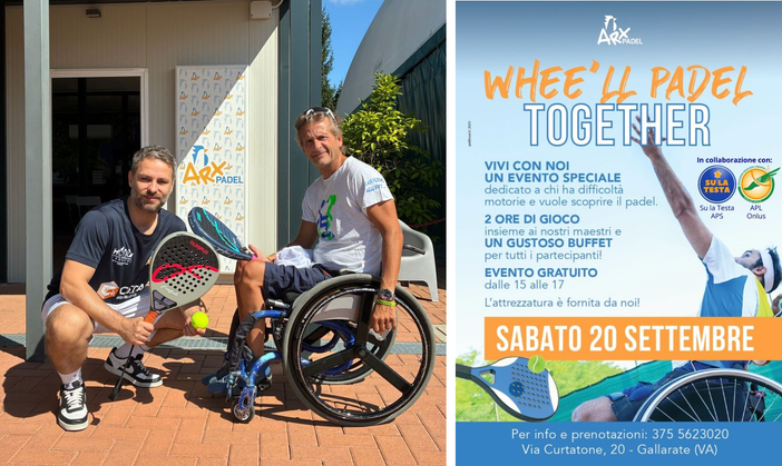 Sport senza barriere a Gallarate: nasce Whee’ll Padel Together
