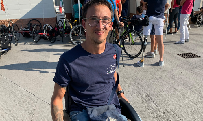 Samuele  Castiglioni (foto da Facebook) già vittorioso nel nuoto e ora nel ciclismo, partirà con Obiettivo3