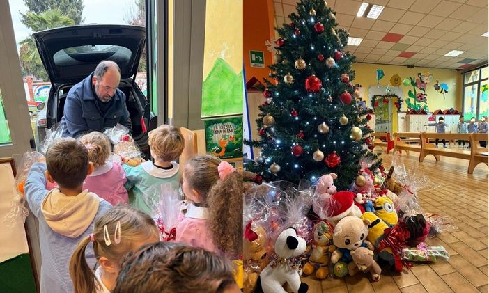 Babbi Natale in Vespa, la solidarietà corre su due ruote